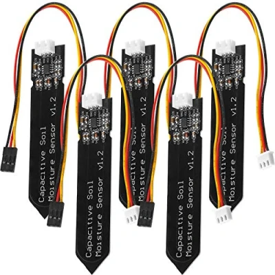 Bild av AZDelivery 5 x Markfuktighetssensor Hygrometer Modul V1.2 Kapacitiv kompatibel med Arduino och Raspberry Pi inklusive en E Book!