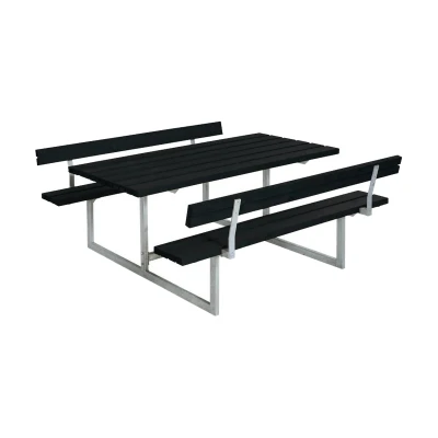 Bild av Bänkset Basic m/2 ryggstöd svart