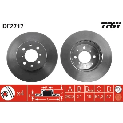 Bild av Bromsskiva Trw DF2717