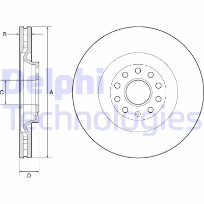 Bild av Bromsskiva DELPHI BG9202C