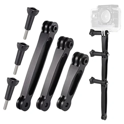 Bild av Zocipro 3 i 1 aluminiumlegering förlängningsarm, justerbar monopod fäste, förlängningsarm kompatibel med GoPro 4 5 6 7 8 9, SJCAM och andra actionkameror