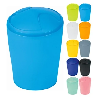 Bild av Spirella Kosmetikhink Move Sophink svänglockhink plast 2 liter svart