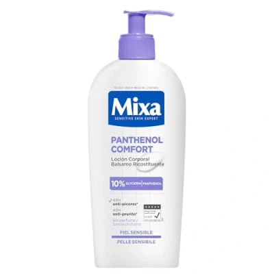 Bild av Mixa Panthenol Comfort Body balsam, lindrar kliande och lugnande med pantenol vegetabilisk glycerin, för känslig hud, 400 ml