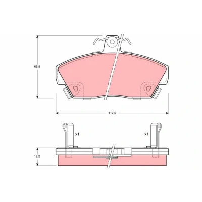 Bild av TRW GDB497 Jeu de plaquettes frein avec indicateur d&#039;usure vis d&#039;étrier accessoires ROVER: 200 3/5 portes, Cabriolet