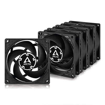 Bild av ARCTIC P8 PWM PST (5 Stycken) 80 mm höljesfläkt, Sharing Technology (PST), tryckoptimerad, ganska motor, dator, fläkthastighet: 200 3000 RPM