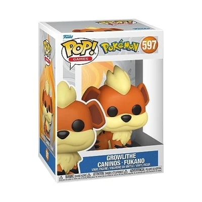 Bild av Funko POP! Spel: Pokemon Growlithe Samlarobjektsvinylfigur Presentidé Officiella varor Leksaker för barn och vuxna TV spelsfans modellfigur samlare display