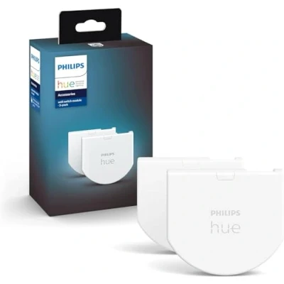 Bild av Philips Hue Wall switch module: Smart väggmodul för din existerande strömbrytare, Zigbee, enkel installation, fungerar endast med ljuskällor och armaturer, 2 pack