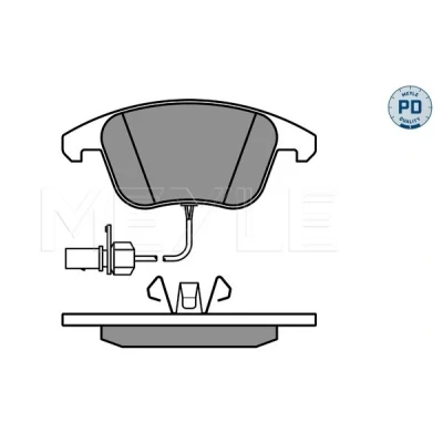 Bild av MEYLE 025 247 0520/PD Jeu de plaquettes frein PD Quality Essieu Avant contact signal d&#039;usure inclus avec tôle anti bruit AUDI: A4 B8