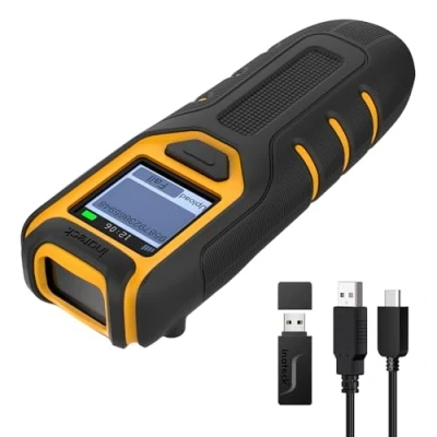 Bild av Inateck streckkodsskanner Bluetooth, 1D 2D QR kodskanner trådlös 2,4 GHz, bärbar med skärm, handskanner app och SDK, BCST 47