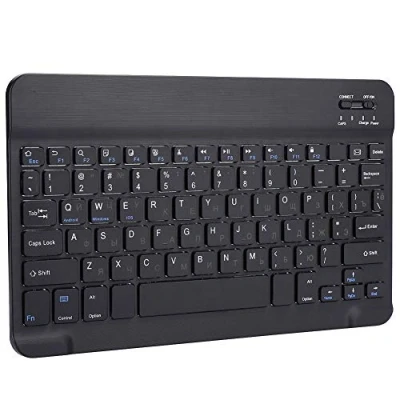 Bild av Trådlöst ryskt tangentbord, bärbart ultratunt BT 80 tangenter multimedia ergonomiskt tangentbord för mobiltelefon stationär surfplatta PC