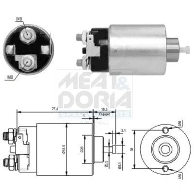 Bild av Magnetbrytare, startmotor MEAT &amp; DORIA 46178