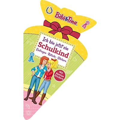 Bild av Bibi &amp; Tina Ich bin jetzt ein Schulkind: Eintragen, Rätseln, Stickern: Das perfekte Geschenk für die Schultüte mit Stickern und ersten Übungen zu Buchstaben Zahlen. Ab 5 Jahren