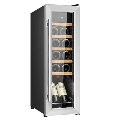 Bild av Cecotec vinkylskåp 12 flaskor Bolero GrandSommelier 1230 CoolWood kompressor. 32 liter, kompressorsystem, hög effekt, justerbar temperatur, LED innerbelysning, touch drift