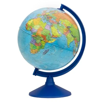 Bild av Exerz 30 cm pedagogisk världsglob vridbar roterande glob diameter