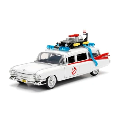 Bild av Jada Toys 253235000 Ghostbuster ECTO 1, 1:24 Metall med Frihjul, Öppningsbara Dörrar, Motorhuv och Baklucka, Från 8 år