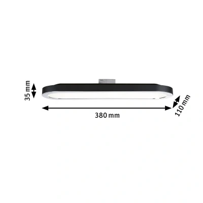 Bild av Paulmann URail LED panel 7 W 2 700 K svart matt