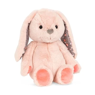 Bild av B. Toys av Battat BX1825EZ Happy Hues Butterscotch Soft &amp; Cuddly Plush Bunny krambar fylld djur kanin för spädbarn, småbarn och barn