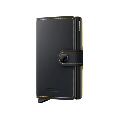 Bild av Secrid Miniwallet Matte Black &amp; Ochre Gratis gravyr