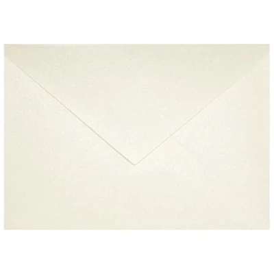 Bild av Netuno 25 x kuvert pärlemor grädde DIN C6 114 162 mm 120 g Aster metallic Cream elegant glans pärleeffekt metalliska glänsande bröllop chic