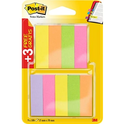 Bild av Post It 670 6+3 Självhäftande Notisar, Flerfärgad, Paket med 9 x 100