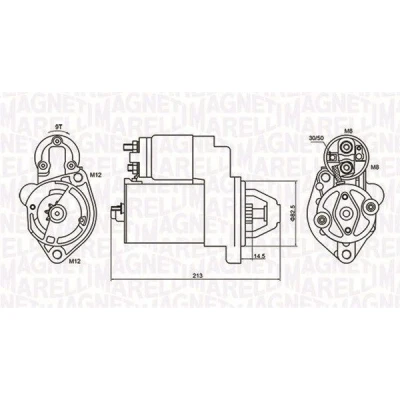 Bild av MAGNETI MARELLI 063720612010 Démarreur 12 1,1 9 AUDI: A4 B6 Avant, Berline, B5 SKODA: Superb I Berline