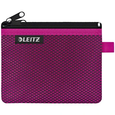 Bild av Leitz WOW Fodral med två fickor, dragkedja, nylon, tvättbar, small (14 x 10,5 cm), rosa, 40110023