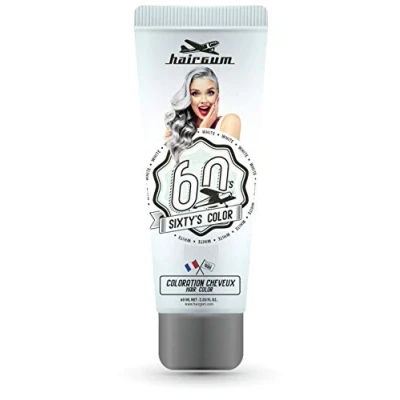 Bild av Hairgum Sixty&#039;s Semi permanent hårfärg 60 ml White