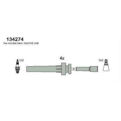 Bild av HITACHI 134274 Jeu De Fils d&#039;Allumage SKODA: Felicia 1 Kombi, 1, Pickup