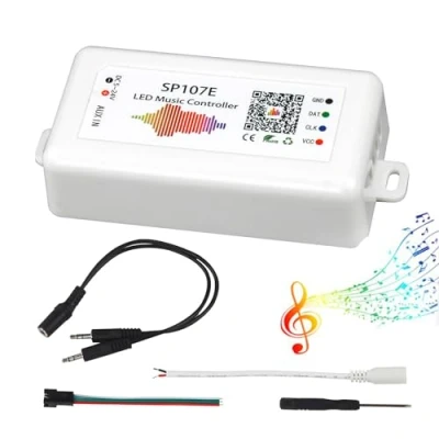 Bild av VIPMOON SP107E Bluetooth LED musikkontroll fullfärgskontroll iOS/Andriod appkontroll stöder WS2811 WS2812B WS2801 SK6812 lämplig för remsa eller matrispanel, inomhus