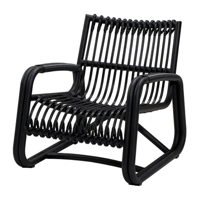 Bild av Cane line Curve Lounge Chair Outdoor 57402ALG Fåtölj Lava Grey / Graphite B: 64 x D: 77 H: 69,5 SH: 32 cm