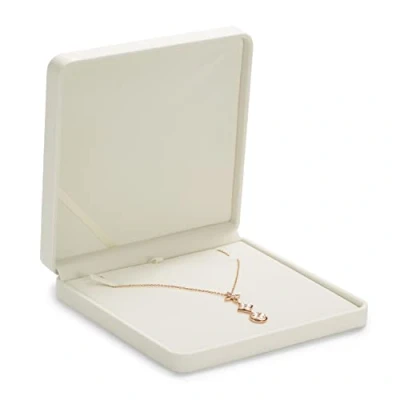 Bild av Oirlv Vit sammet stort halsband förvaringslåda presentförpackning för alla hjärtans dag, födelsedag