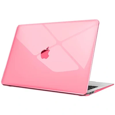 Bild av Fintie Fodral för MacBook Air 13 tum (2020 &amp; 2019 2018 Release) A2179 / A1932 Ultratunn Skyddande snap on hårt skal skydd Apple 13&quot;Retina Skärm, Touch ID, rosa (klar)