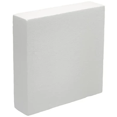 Bild av DECORA Polystyren SQUARE 30 x 7,5 H cm tårta dummy av polystyren, kvadratisk, polistirolo, beige, h7,5