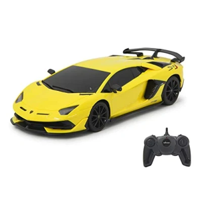Bild av JAMARA 405187 Lamborghini Aventador SVJ 1:24 2,4 GHz officiellt licenserad, upp till 1 timmes restid vid ca 9 km/h, perfekt återbildade detaljer, högkvalitativt utförande, gul