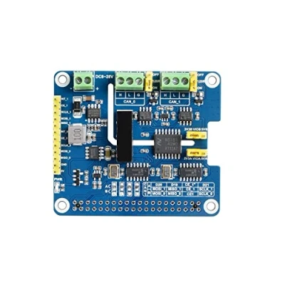 Bild av Waveshare 2 Channel CAN FD Expansion HAT for Raspberry Pi Supports with Flexible Data Rate Multi Onboard Protection Circuits