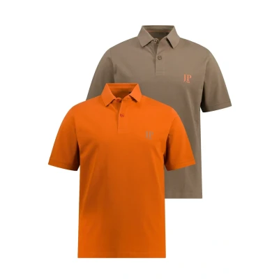 Bild av JP1880 2ERPACK Seitenschlitze Regular FIT Piké, Storlek: Large, Orange