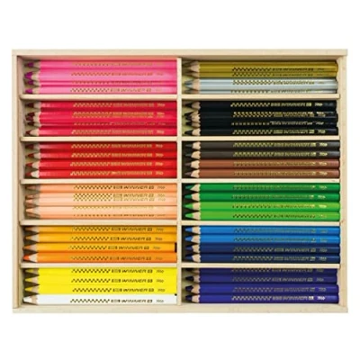 Bild av Färgpennor faber castell, jumbo, ass. färger, förpackning med 96 st.