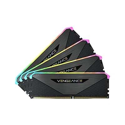 Bild av Corsair Vengeance RGB RT DDR4 3600 32GB CL18 Quad Channel (4 pcs) AMD Optimized Svart med