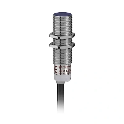 Bild av Telemecanique Sensors XS112B3PAL2 XS1 induktiv sensor, mässing, M12, 35 mm längd, 4 avkänningsavstånd, 12 VDC 24 VDC, 2 m kabellängd