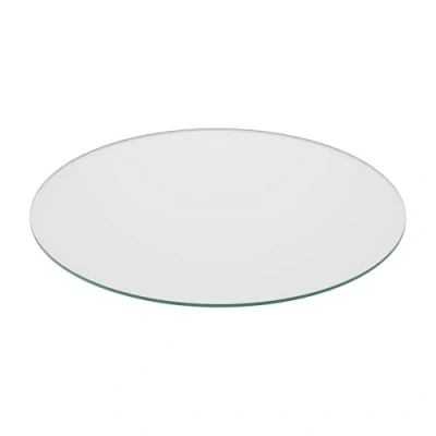 Bild av Relaxdays Glasplatta, Ø 70 cm, 8 mm tjock, härdad ESG, rund glasskiva för bord och öppen spis, bordsskiva, transparent