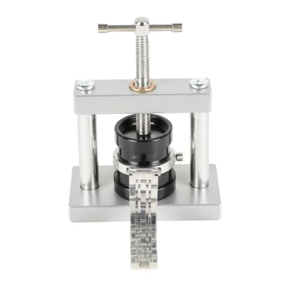 Bild av KITDAHOM 19 stycken klockpress set klockstängare pressverktyg 15,5 x 10 6 cm stålmaterial för klockreparation, batteribyte, boettlås perfekt klockreparation (silver), metallisk