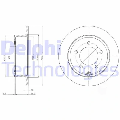 Bild av Bromsskiva DELPHI BG4179