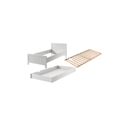 Bild av Vipack Säng Erik 90x200 Cm Med Extrasäng Vit