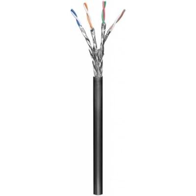 Bild av Goobay 77624, 100 m, Cat6a, S/FTP (S STP), Svart