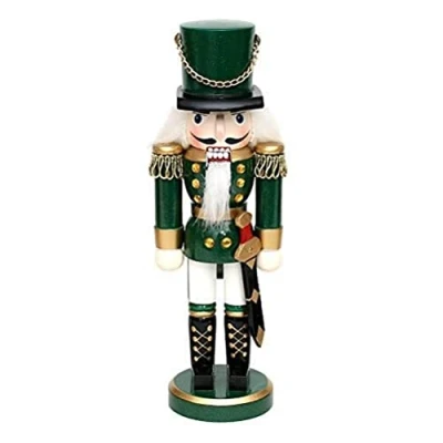Bild av Dekohelden24 Nötknäppare soldat i grönt, klassisk, ca 20 cm 520218 grön
