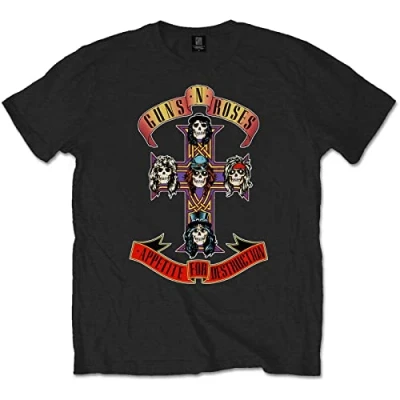 Bild av Guns N&#039; Roses Appetite For Destruction T shirt för pojkar/flickor, Svart, 5 6 år