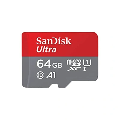 Bild av SanDisk Ultra 64GB microSDXC Memory Card + SD Adapter with A1 App Performance Up to 120MB/s, Class 10, UHS I