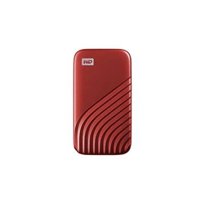 Bild av WD 1TB My Passport Portable SSD with NVMe Technology, USB C, Read Speeds of up to 1050MB/s &amp; Write 1000MB/s. Works PC, Xbox, PlayStation Red