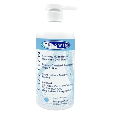 Bild av TRISWIM Hudregenererande Kroppslotion, Kroppsvård Efter Simning, Berikad med Magnesium, Vegansk Återfuktande Body Lotion Poolen för Simmare, Bodylotion 946 ml