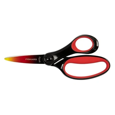 Bild av Fiskars barnsax, sax för stora barn 8 11 år, högerhänt, SoftGrip, längd: 15 cm, ombré look, röd, 1067853